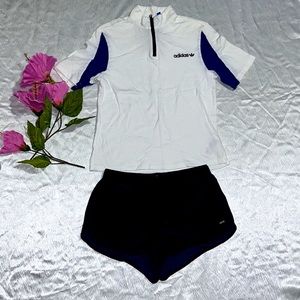Adidas women sporty top small + Hollister short M set 2 pieces